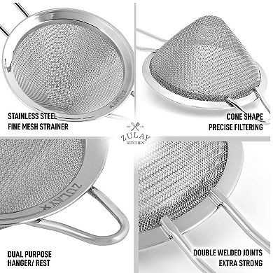 Zulay Kitchen Cone Shaped Cocktail Strainer