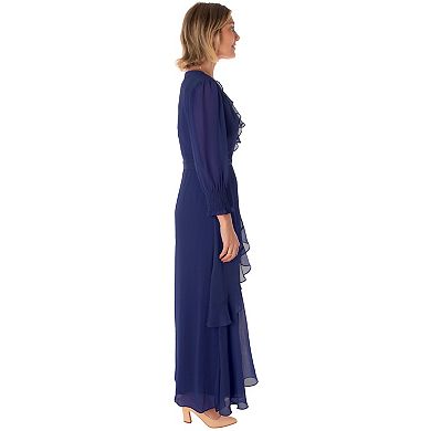 Women's Taylor Faux-Wrap Ruffle Maxi Dress