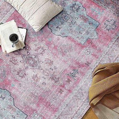 World Rug Gallery Distressed Transitional Bohemian Area Rug