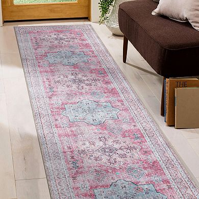 World Rug Gallery Distressed Transitional Bohemian Area Rug