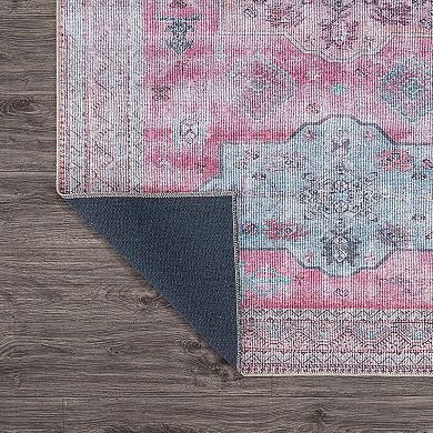 World Rug Gallery Distressed Transitional Bohemian Area Rug