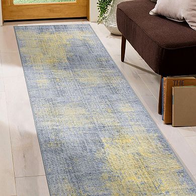 World Rug Gallery Contemporary Abstract Machine Washable Area Rug