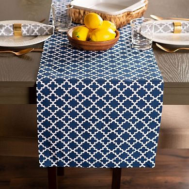 72" Navy Blue Lattice Table Runner