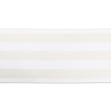 108" Ivory and White Striped Rectangular Table Runner