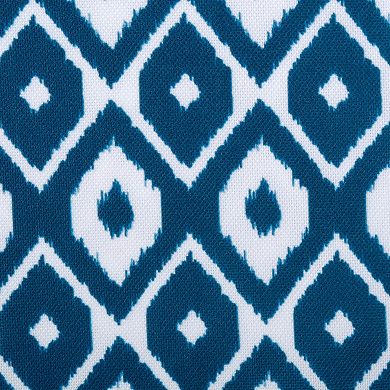 Blue and White Ikat Patterned Rectangular Tablecloth 60” x 84”