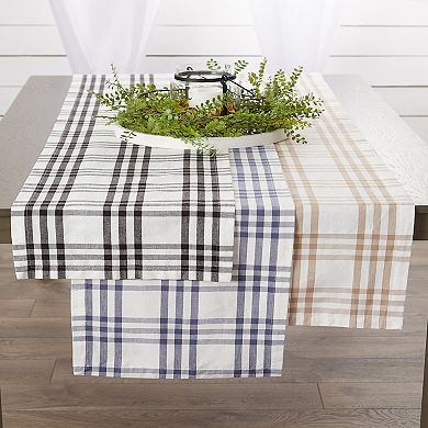 72" Table Runner with Homestead Plaid Design