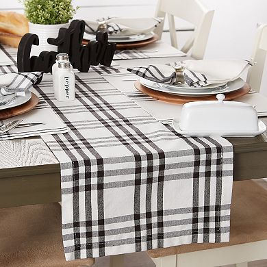 72" Table Runner with Homestead Plaid Design