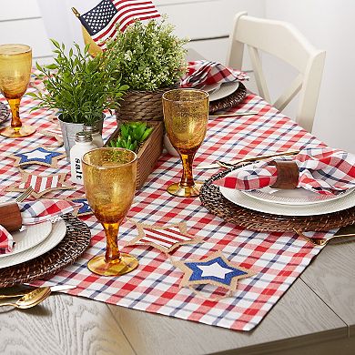 52" x 52" Red and White Classic Plaid Table Cloth