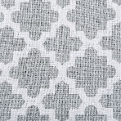 104" Gray Cotton Lattice Tablecloth