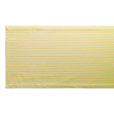 72" Yellow and White Seersucker Striped Rectangular Table Runner