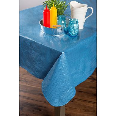 102" Solid Blue Tablecloth