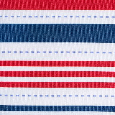 Red and Blue Patriotic Striped Rectangular Tablecloth 60” x 84”