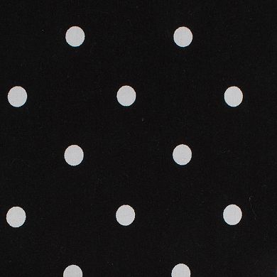 72" White and Black Rectangular Reversible Polka Dot Table Runner
