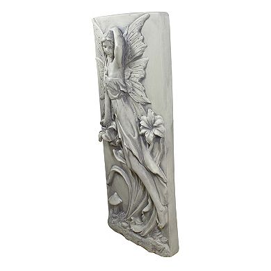 31" Ivory Fairy and Lily Flower Wall Plaque