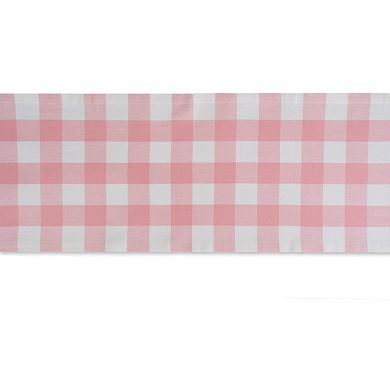 72" Pink and White Buffalo Checkered Rectangular Table Runner