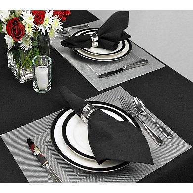 60" x 84" Dark Black Halloween Themed Rectangular Tablecloth