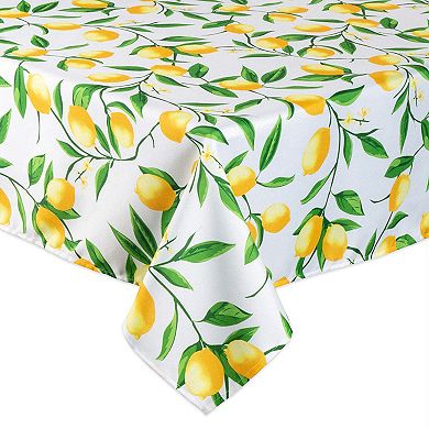 84" Outdoor Tablecloth with Lemon Bliss Print Design