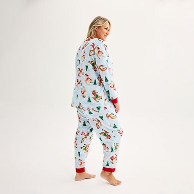 Plus Size Jammies For Your Families® Rudolph the Red-Nosed Reindeer Top & Bottoms Pajama Set