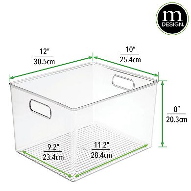 mDesign Storage Organizer Bin with Handles for Cube Furniture - 8 Pack