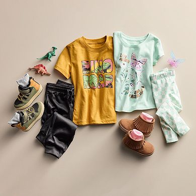 Baby & Toddler Girl Jumping Beans® Short Sleeve Shirttail Graphic Tee