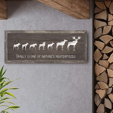 Personal-Prints Moose Family 5 Calves Framed Wall Art