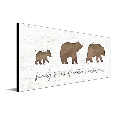 Personal-Prints Bear Family 1 Cub Plaque Wall Art