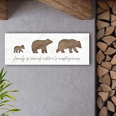Personal-Prints Bear Family 1 Cub Plaque Wall Art