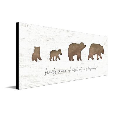 Personal-Prints Bear Family 2 Cubs Plaque Wall Art