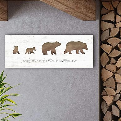 Personal-Prints Bear Family 2 Cubs Plaque Wall Art