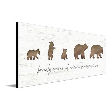 Personal-Prints Bear Family 3 Cubs Plaque Wall Art