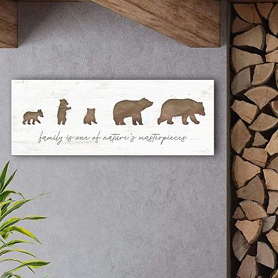 Personal-Prints Bear Family 3 Cubs Plaque Wall Art
