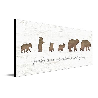 Personal-Prints Bear Family 4 Cubs Plaque Wall Art