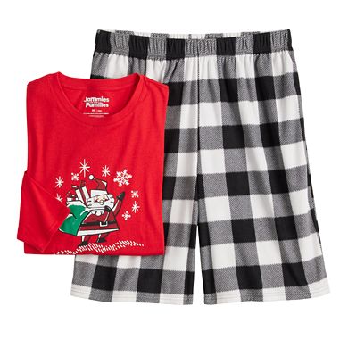 Men's Jammies For Your Families® Long Sleeve & Shorts Pajama Set