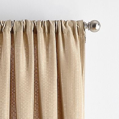 Martha Stewart Chenille Stitch Rod Pocket 2 Window Curtain Panels