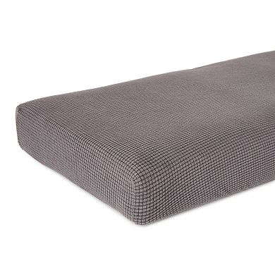 Grey Replacement Cushion Slipcover, Large Stretch Couch Cover for Sectional, Patio Furniture, Campers