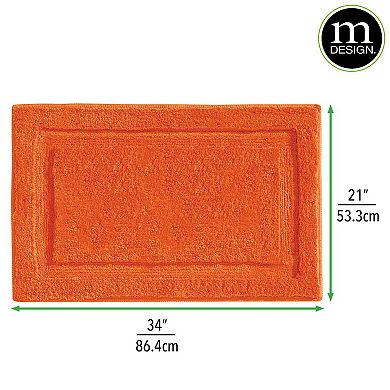 mDesign Soft Microfiber Non-Slip Spa Mat Rug, 34" x 21"