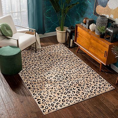 Well Woven Dulcet Leopard Print Area Rug