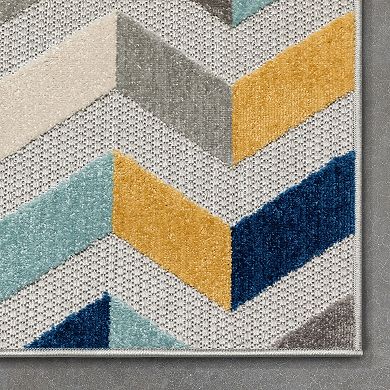 Well Woven Dorado Bela Modern Geometric Pattern Indoor/Outdoor Area Rug