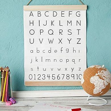 Nursery Wall Decor, Hanging Alphabet Letters and Number Art (13 x 17 In)