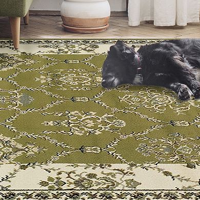 SUPERIOR Stratton Traditional Floral and Vines Indoor Area Rug