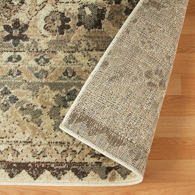 SUPERIOR Fawn Abstract Floral Indoor Area Rug