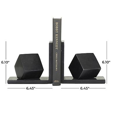 CosmoLiving by Cosmopolitan Marble Square Orb Bookend Table Decor 2-piece Set