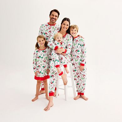 Toddler Jammies For Your Families® Doodle Santa Cozy Microfleece Top & Bottom Pajama Set