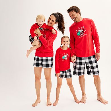 Toddler Jammies For Your Families® Doodle Santa Top & Shorts Pajama Set