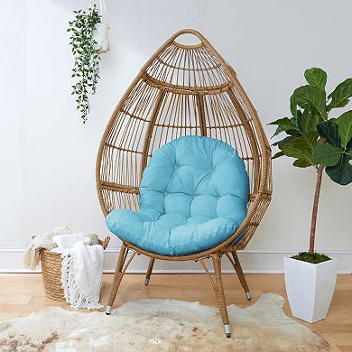 Sorra Home Sky Blue Egg Chair Cushion