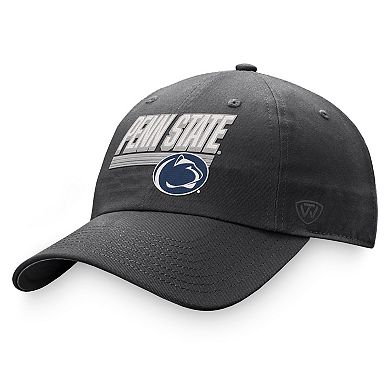 Men's Top of the World Charcoal Penn State Nittany Lions Slice Adjustable Hat
