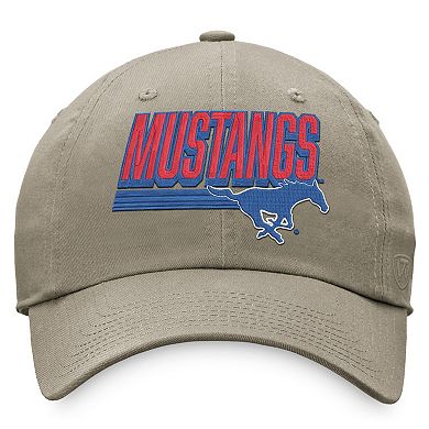 Men's Top of the World Khaki SMU Mustangs Slice Adjustable Hat