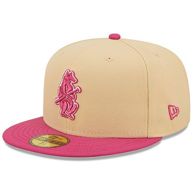 Men's New Era Orange/Pink Chicago Cubs West Side Grounds Mango Passion 59FIFTY Fitted Hat