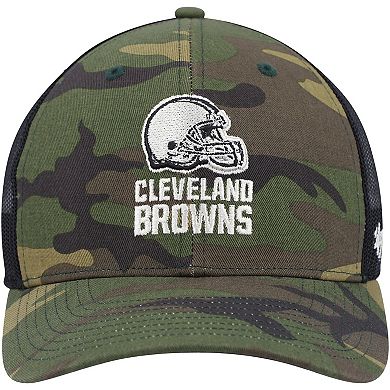 Men's '47 Camo/Black Cleveland Browns Trucker Adjustable Hat