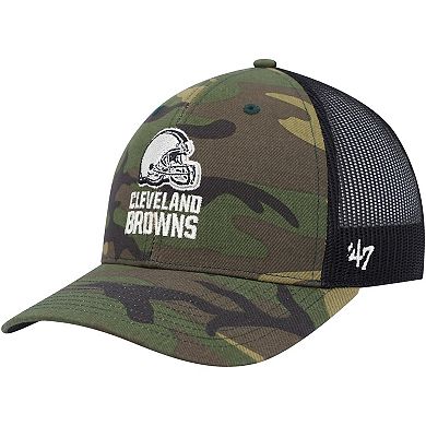 Men's '47 Camo/Black Cleveland Browns Trucker Adjustable Hat